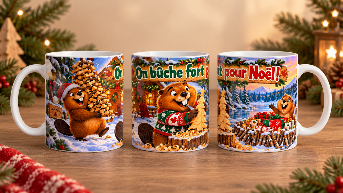 Tasse de Noël personnalisée 11 oz