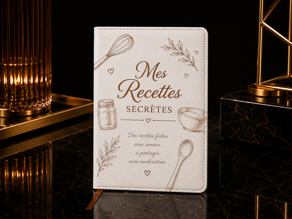 Carnet de notes personnalisé — Photo, Motif et Texte