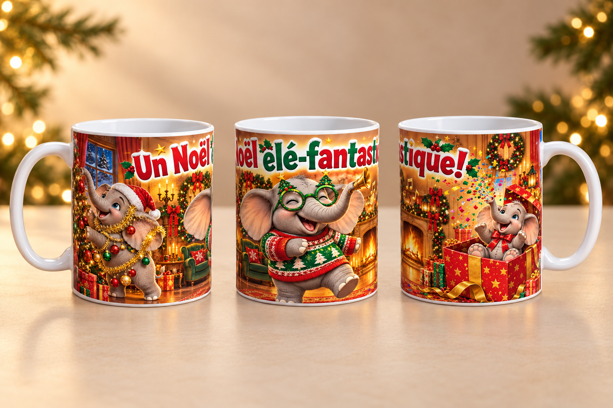 Tasse de Noël personnalisée 11 oz