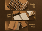 Carnet de notes papier kraft personnalisé — À spirale