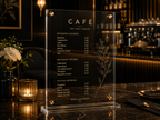 Menu Acrylique Café – Impression UV