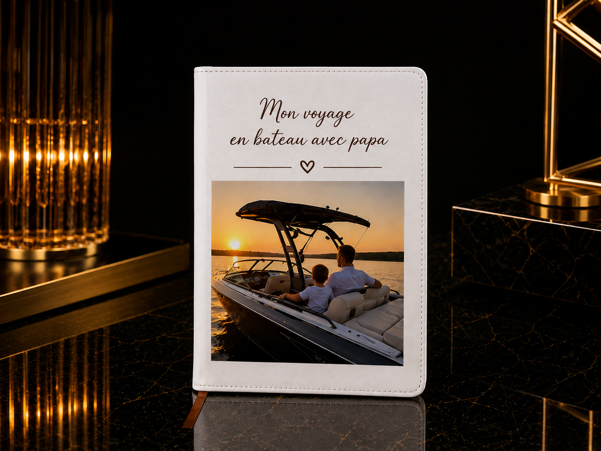 Carnet de notes personnalisé — Photo, Motif et Texte