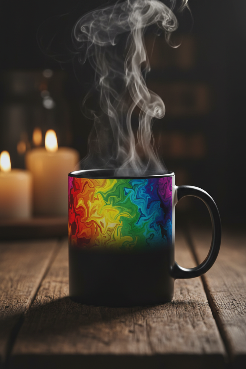 Tasse magique effet couleur